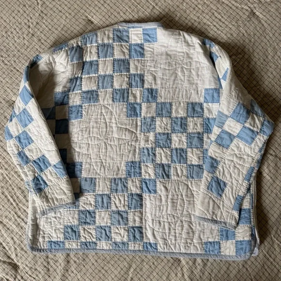 Quilt Jacket Irish Chain patchwork Upcycled - Picture 4 of 4